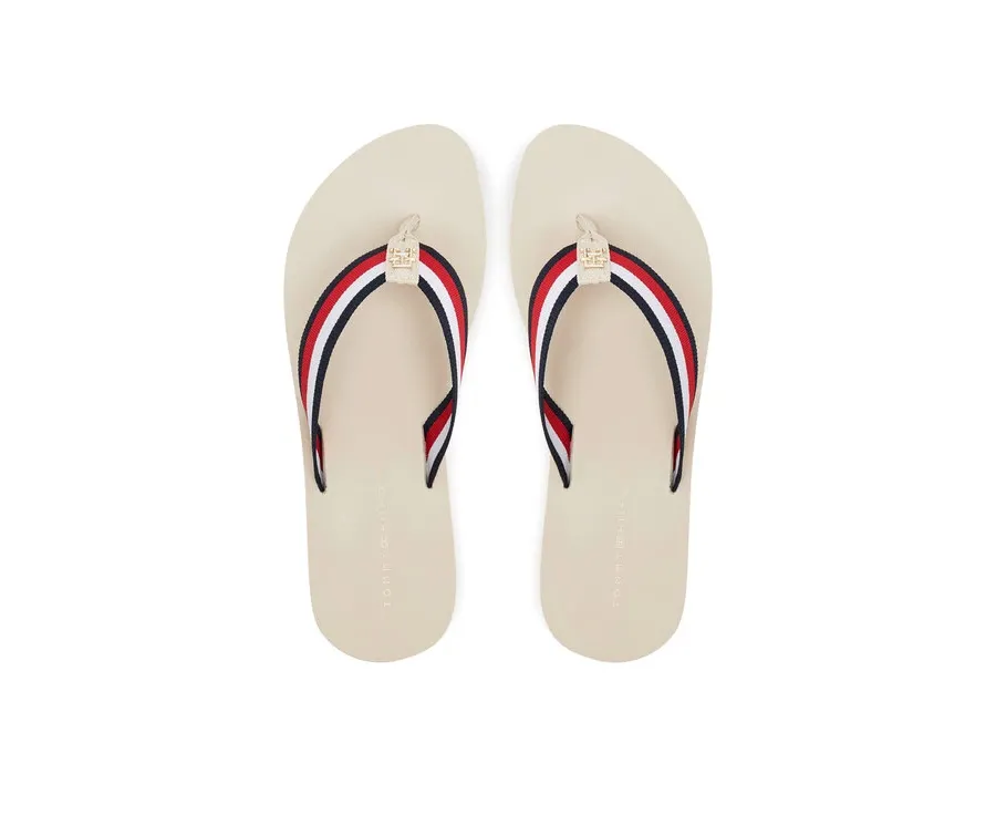 obrazek 1 Tommy Hilfiger Japonki Th Corp Mid Wedge Beach Sandal FW0FW08517 Beżowy