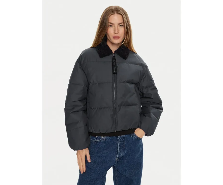 obrazek 1 Calvin Klein Jeans Kurtka zimowa Aviator J20J224121 Czarny Relaxed Fit