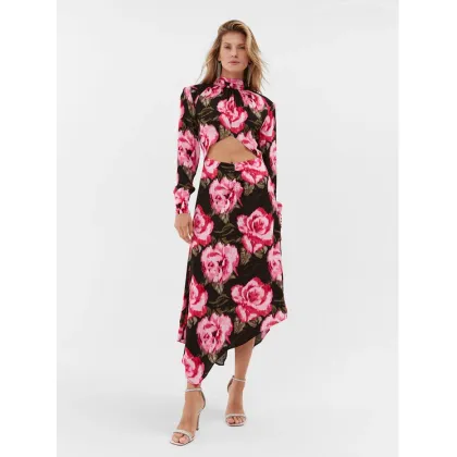 Zdjęcie ROTATE Sukienka koktajlowa Jacquard Midi 1112502840 Kolorowy Regular Fit