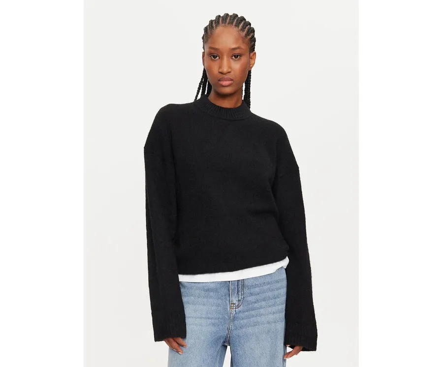 obrazek 1 Calvin Klein Sweter Textured Loose Sweater J20J224636 Czarny Regular Fit