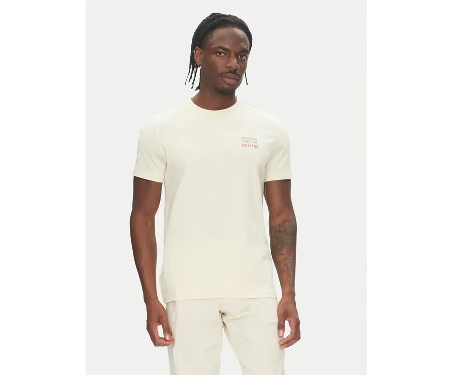 obrazek 1 Mustang T-Shirt Austin 1016502 Beżowy Regular Fit