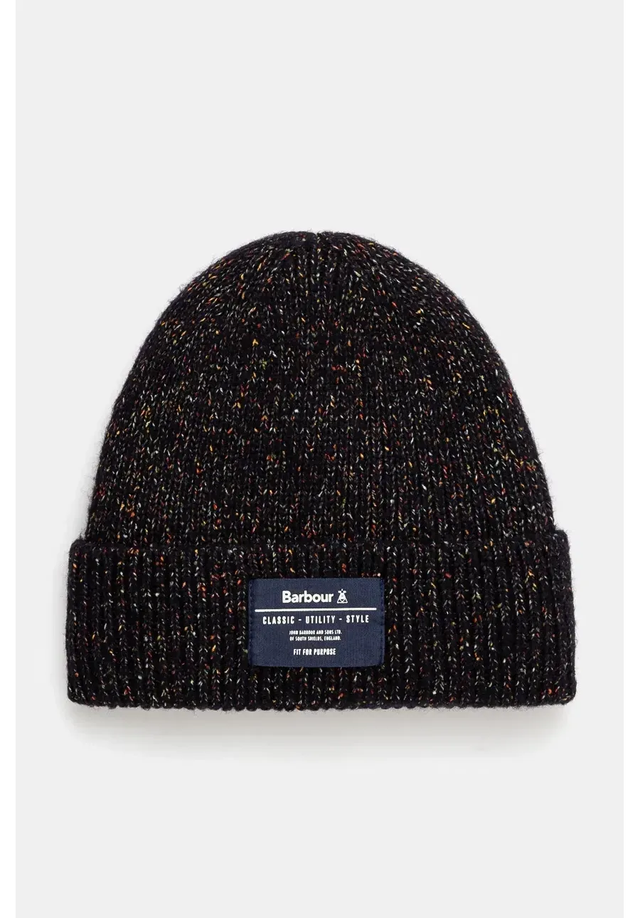 obrazek 1 Barbour czapka kolor granatowy z grubej dzianiny MHA0863