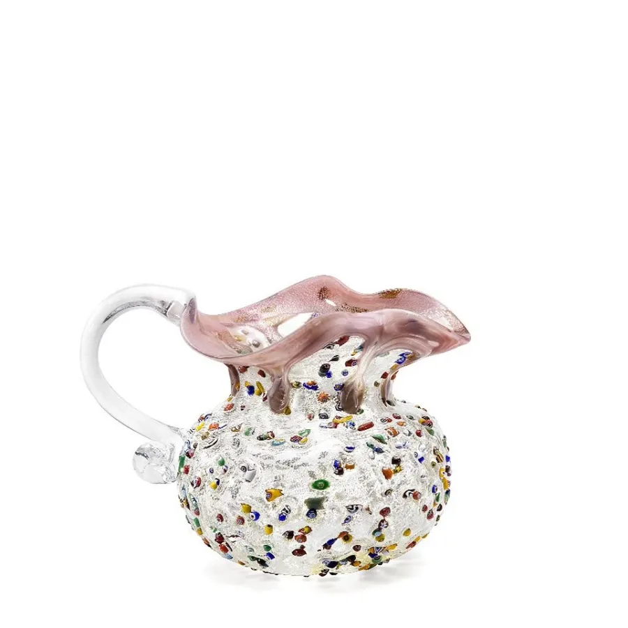 obrazek 1 Niezwykły dzbanek z kolorowego szkła murano (16 cm)