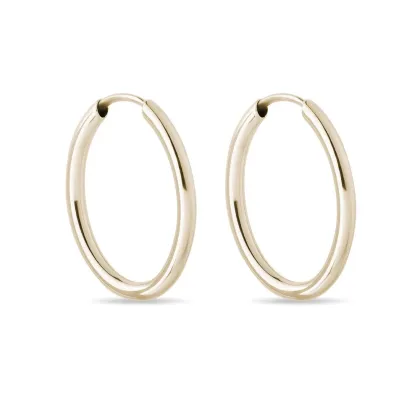 Zdjęcie Nowoczesne owalne kolczyki z żółtego złota KLENOTA