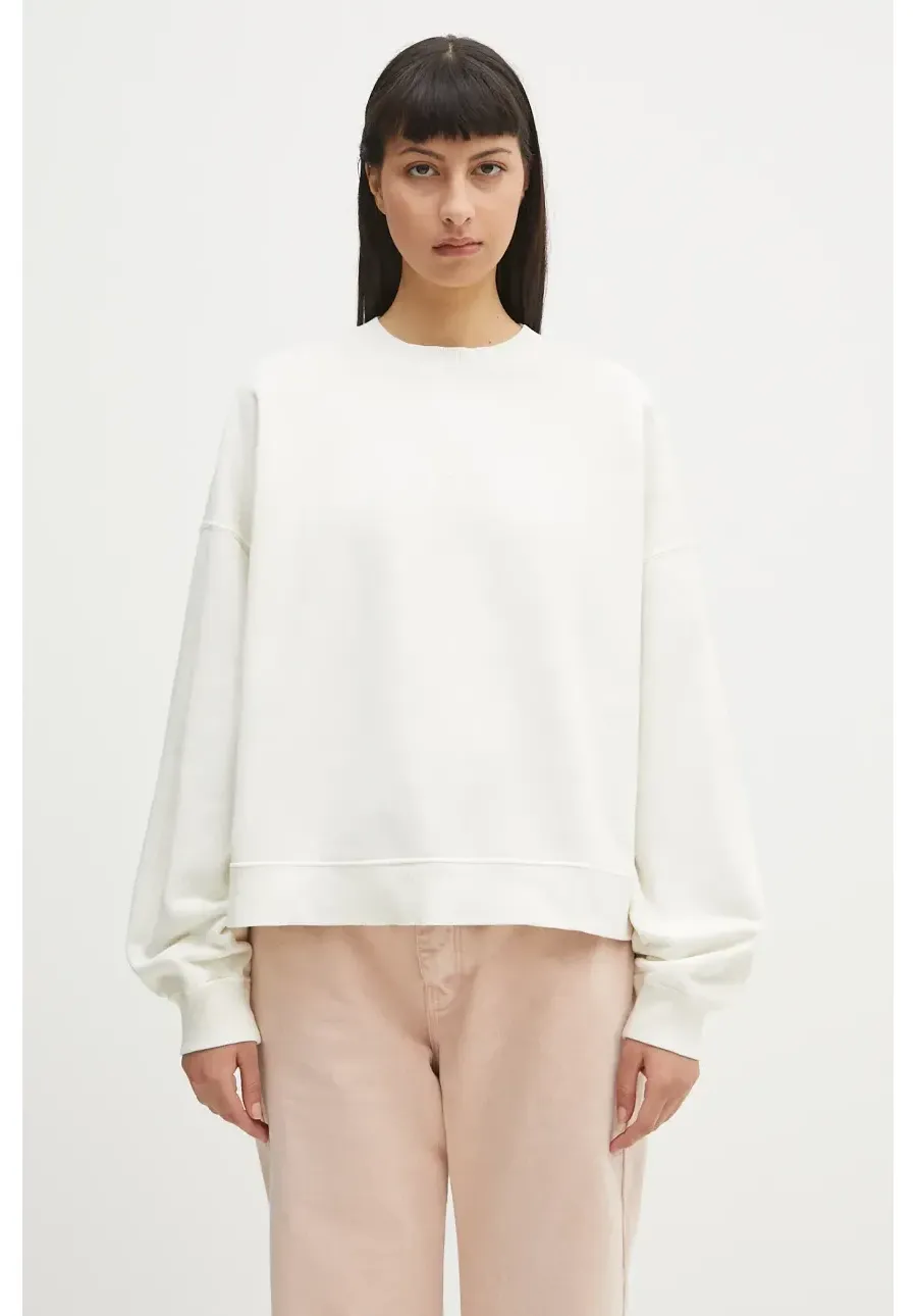 obrazek 1 Carhartt WIP bluza bawełniana Benton Sweat damska kolor beżowy gładka I034511