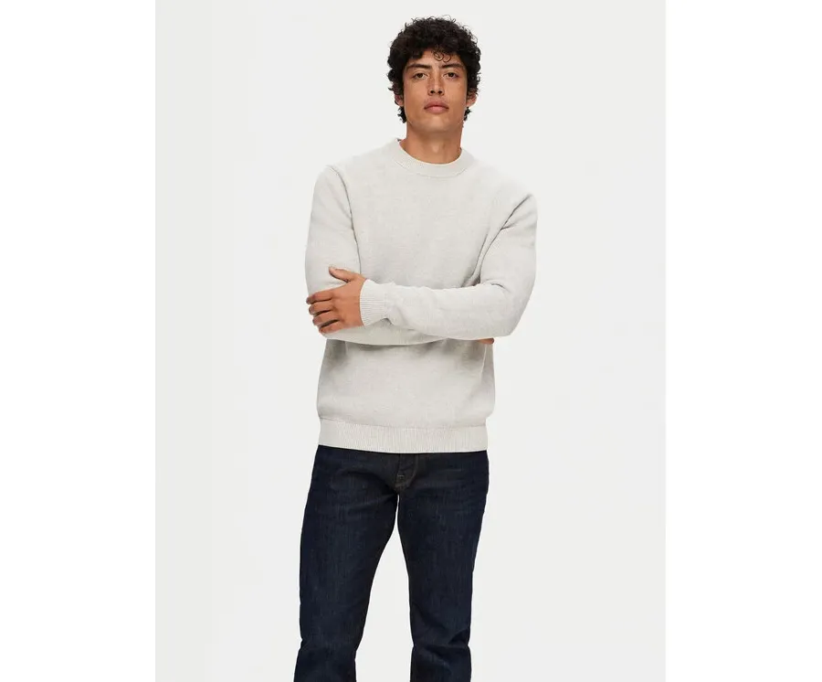 obrazek 1 Selected Homme Sweter Dane 16092599 Szary Regular Fit