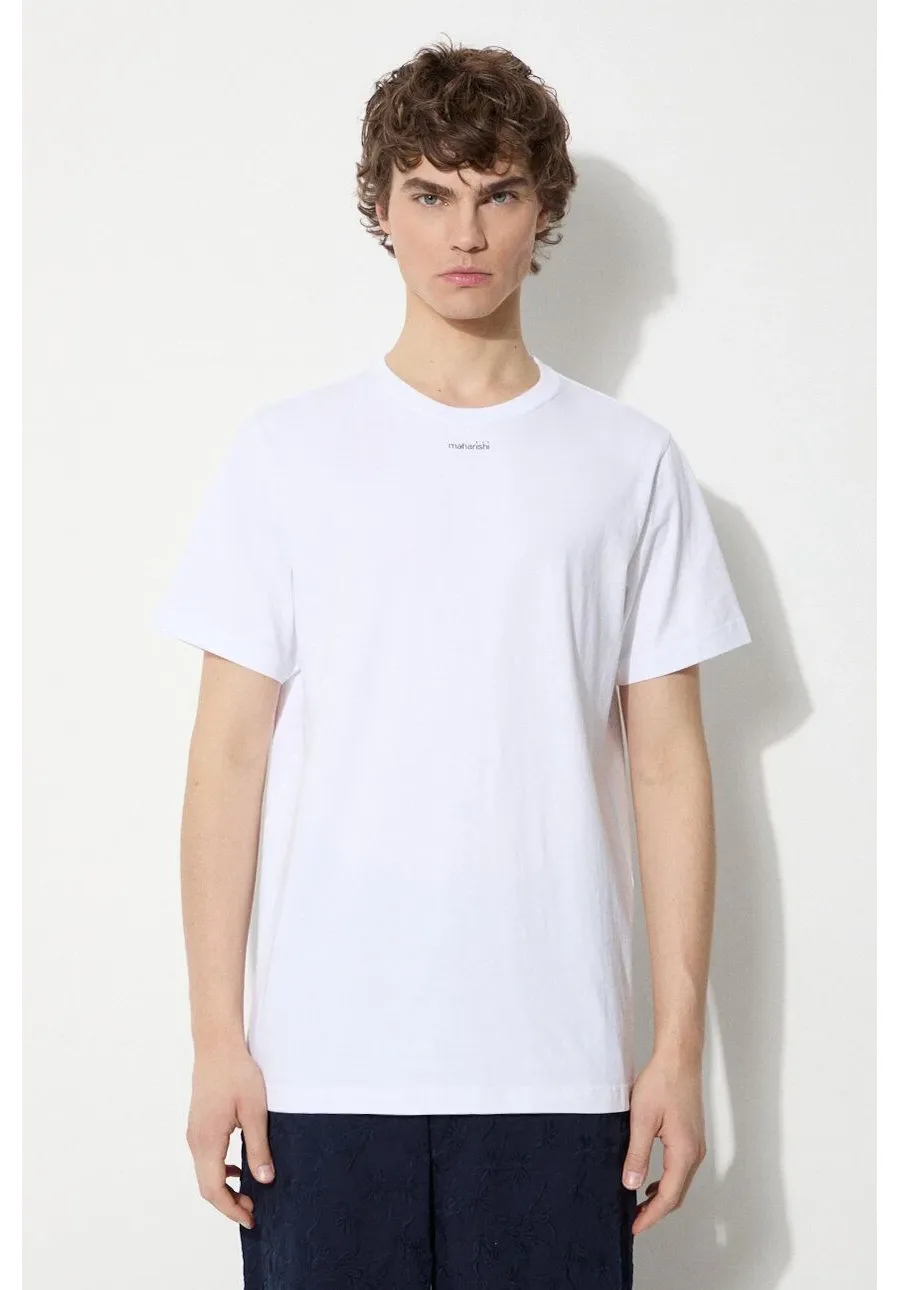 obrazek 1 Maharishi t-shirt bawełniany Micro Maharishi męski kolor biały gładki 1307.WHITE
