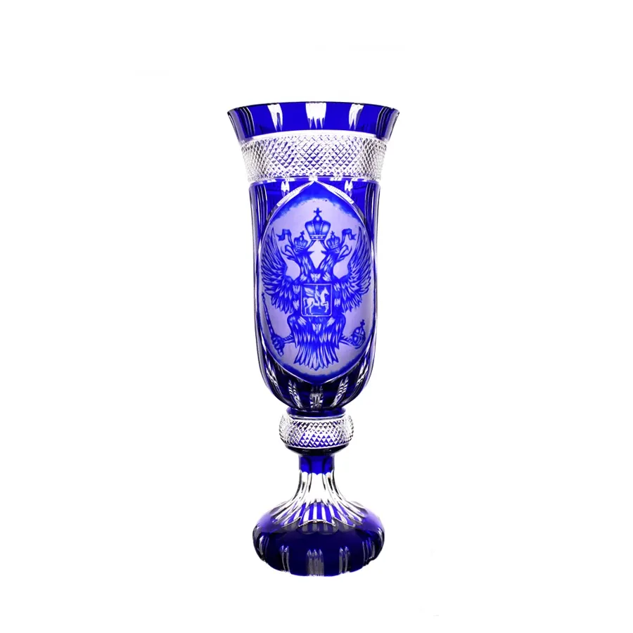 obrazek 1 Anita Crystal - Ręcznie grawerowany kryształowy wazon Herb Rosji