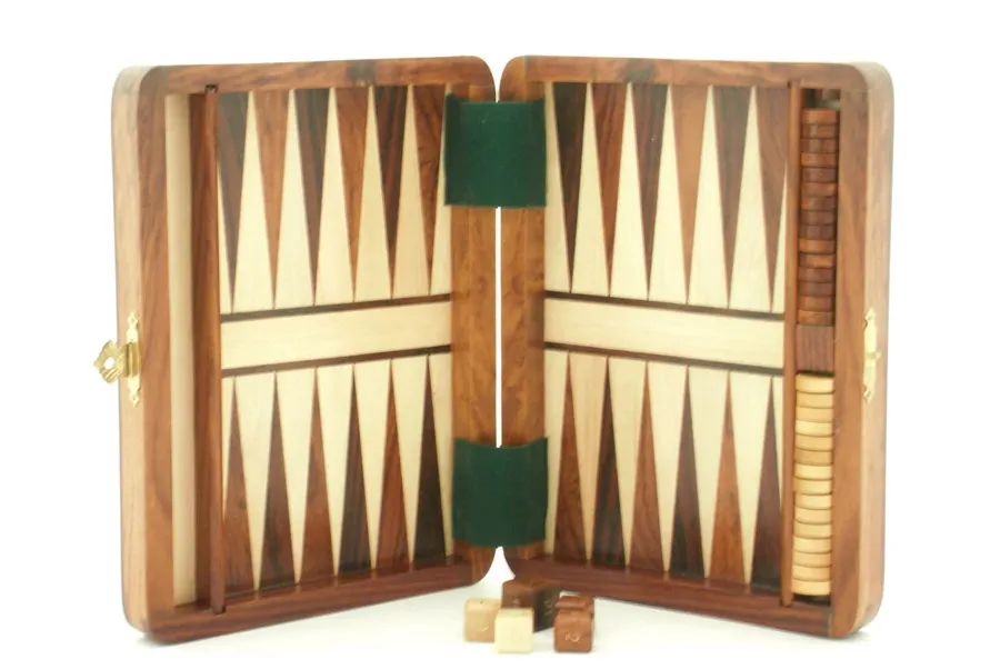 obrazek 1 Gra backgammon drewniana, składana 20x15x4 cm