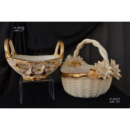 Picture Wonderful decorative ceramic baskets from an Italian manufacturer