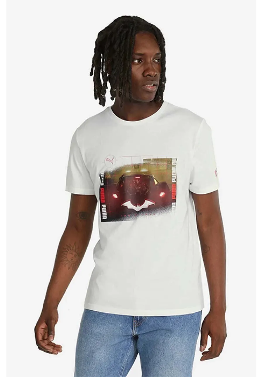 obrazek 1 Puma t-shirt bawełniany x Batman Grapic kolor beżowy z nadrukiem 534727.02-KREMOWY