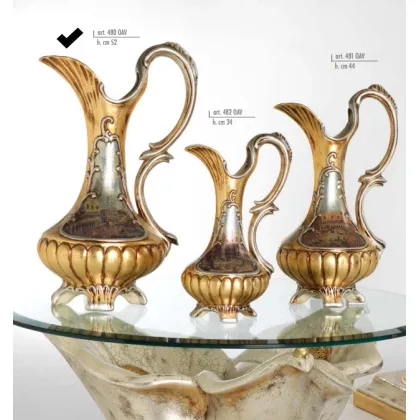 Picture Beautiful carafe with handle and image of Venice 54cm - Valle d'oro Patchi