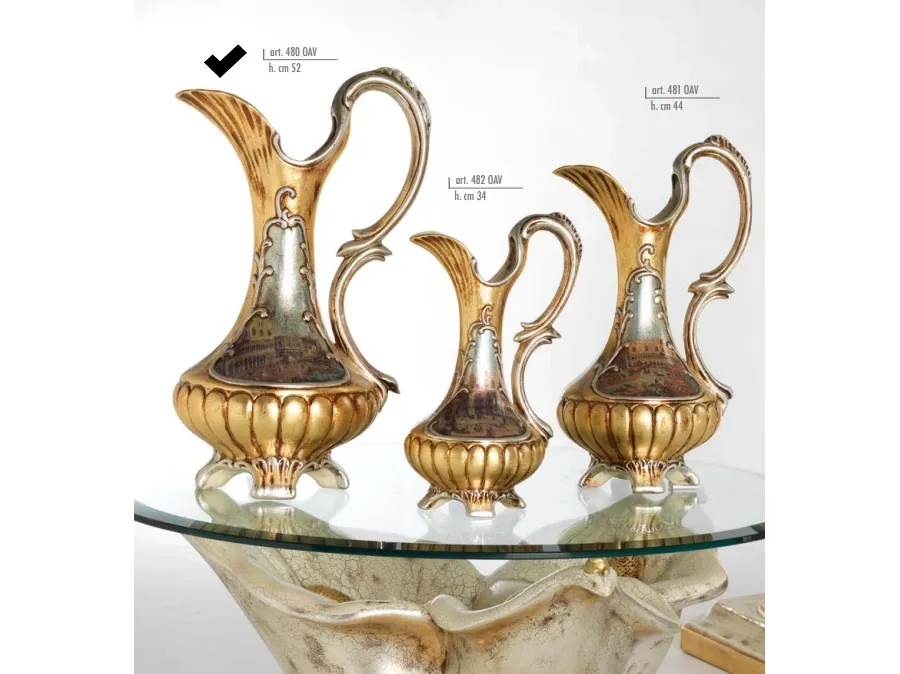 obrazek 1 Piękna karafka z uchwytem i obrazem Wenecji 54cm - Valle d'oro Patchi