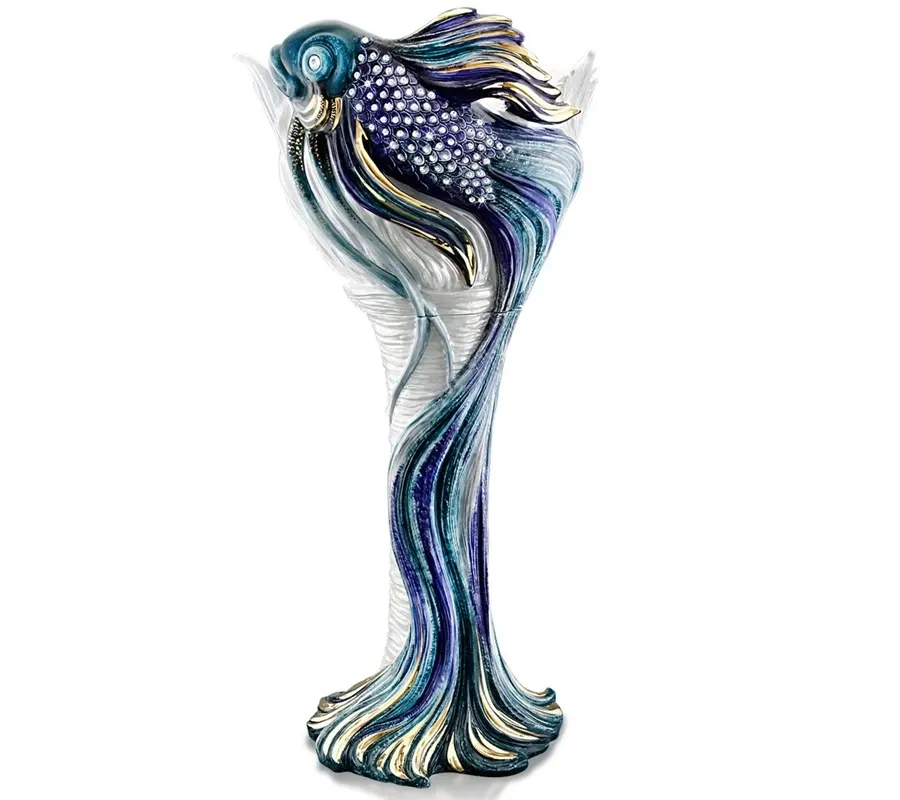 obrazek 1 Ogromny Wazon Figura Ryby
