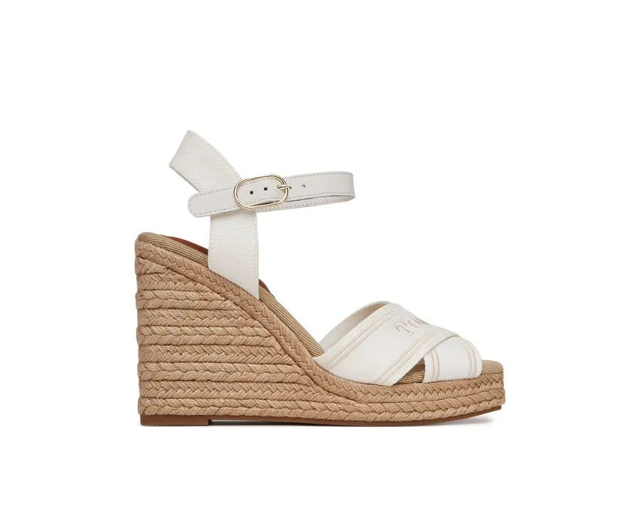 obrazek 1 Tommy Hilfiger Espadryle Tommy Hilfiger Espad High Wedge FW0FW08668 Écru