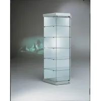 Picture A unique shop window with a trapezoidal base