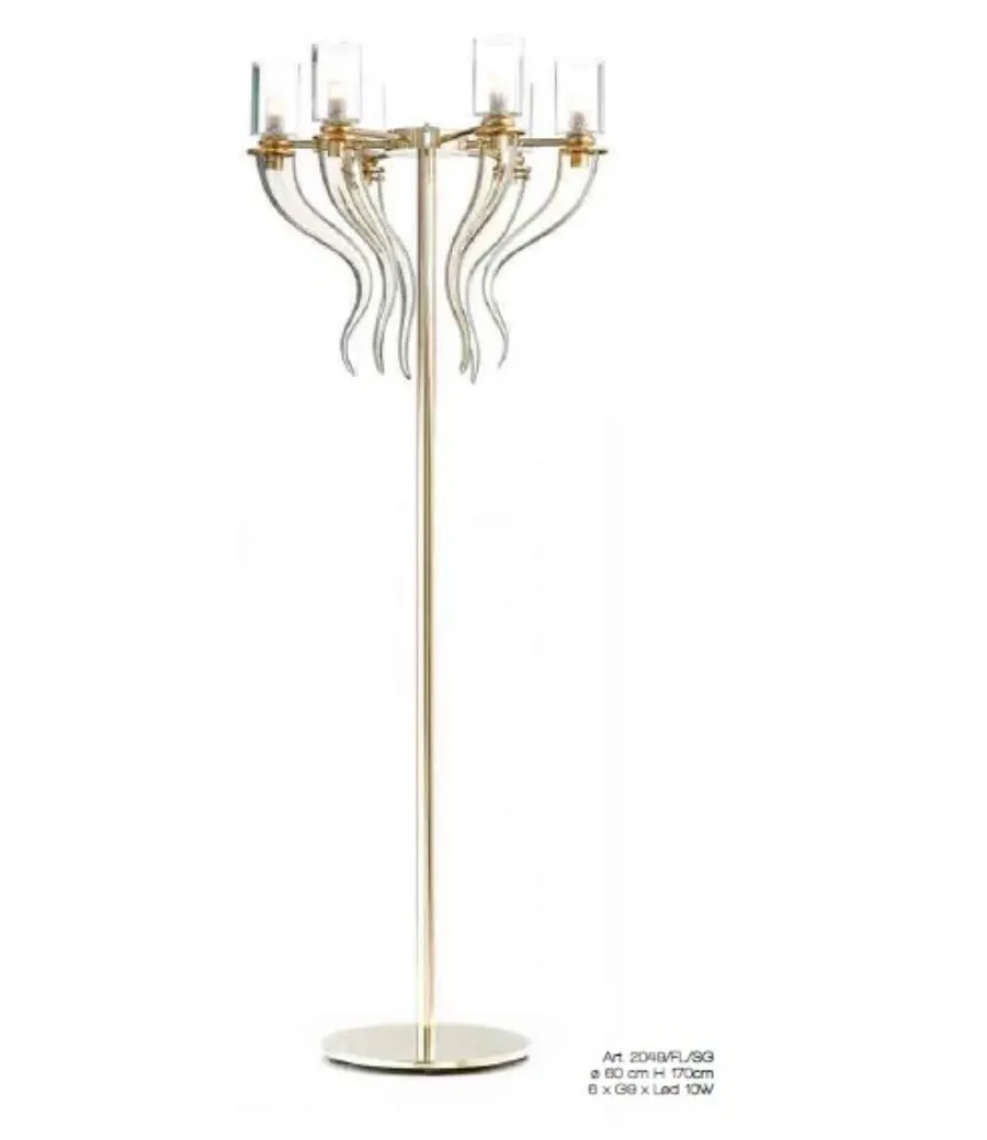 obrazek 1 Lampa podłogowa z miodowymi rogami Murano Elements - Il Paralume Marina