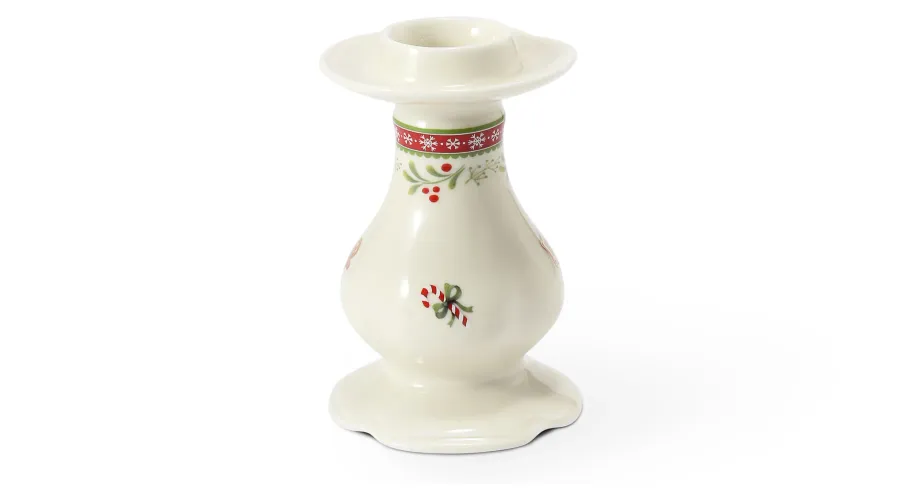 obrazek 1 Stylowy mały świecznik w kolorze kości słoniowej z kolekcji Christmas gingerbread – Leander