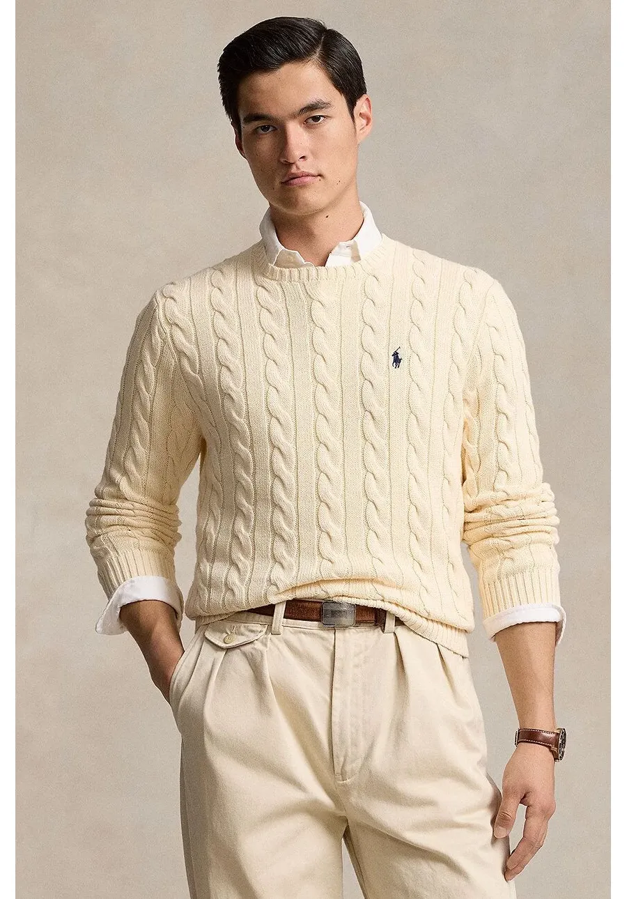obrazek 1 Polo Ralph Lauren sweter bawełniany kolor beżowy