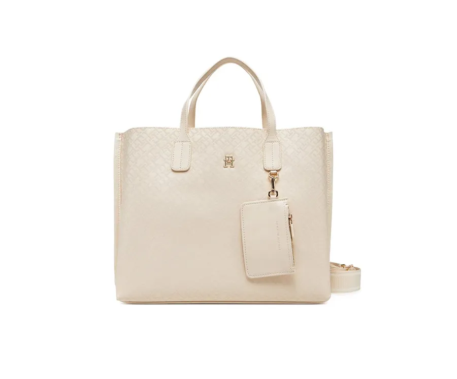 obrazek 1 Tommy Hilfiger Torebka Th Distinct Satchel Mono AW0AW17174 Beżowy