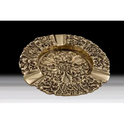 Picture Floral bronze ashtray