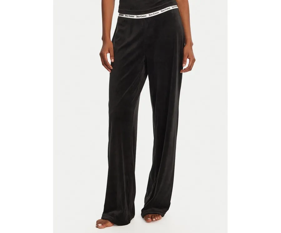 obrazek 1 Juicy Couture Spodnie piżamowe Vicky JCLAS125504 Czarny Flare Fit