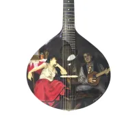 Zdjęcie Ekskluzywna gitara z ręcznie malowanego drewna - Malabar