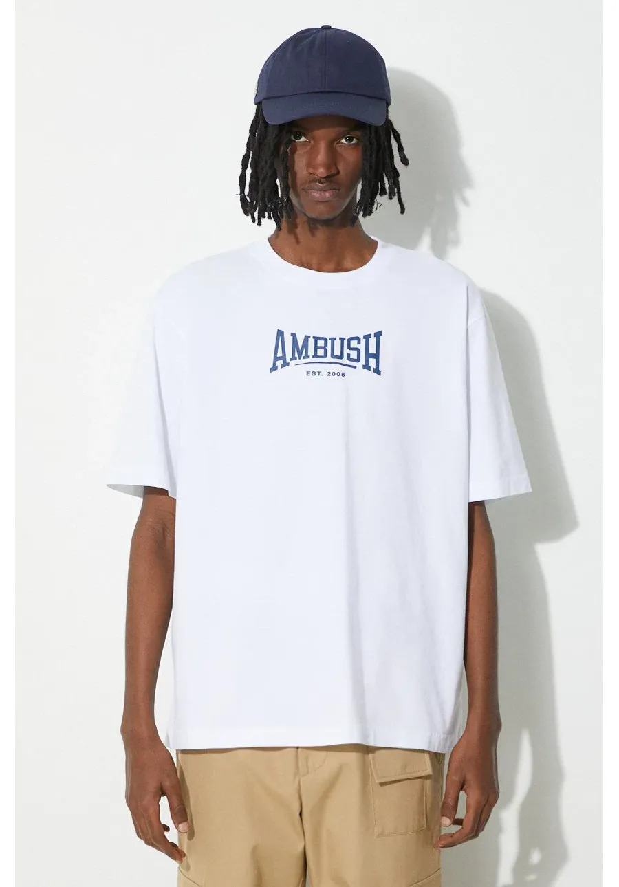 obrazek 1 AMBUSH t-shirt bawełniany Graphic męski kolor biały z nadrukiem BMAA006S24JER