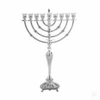 Picture Stylish silver menorah Poppy 2014 - Zaramella Argenti