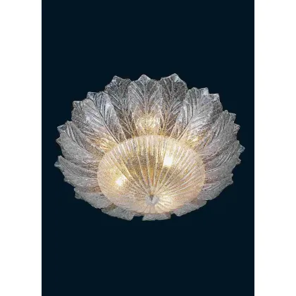 Zdjęcie Zjawiskowa lampa sufitowa z liśćmi ze szkła Murano