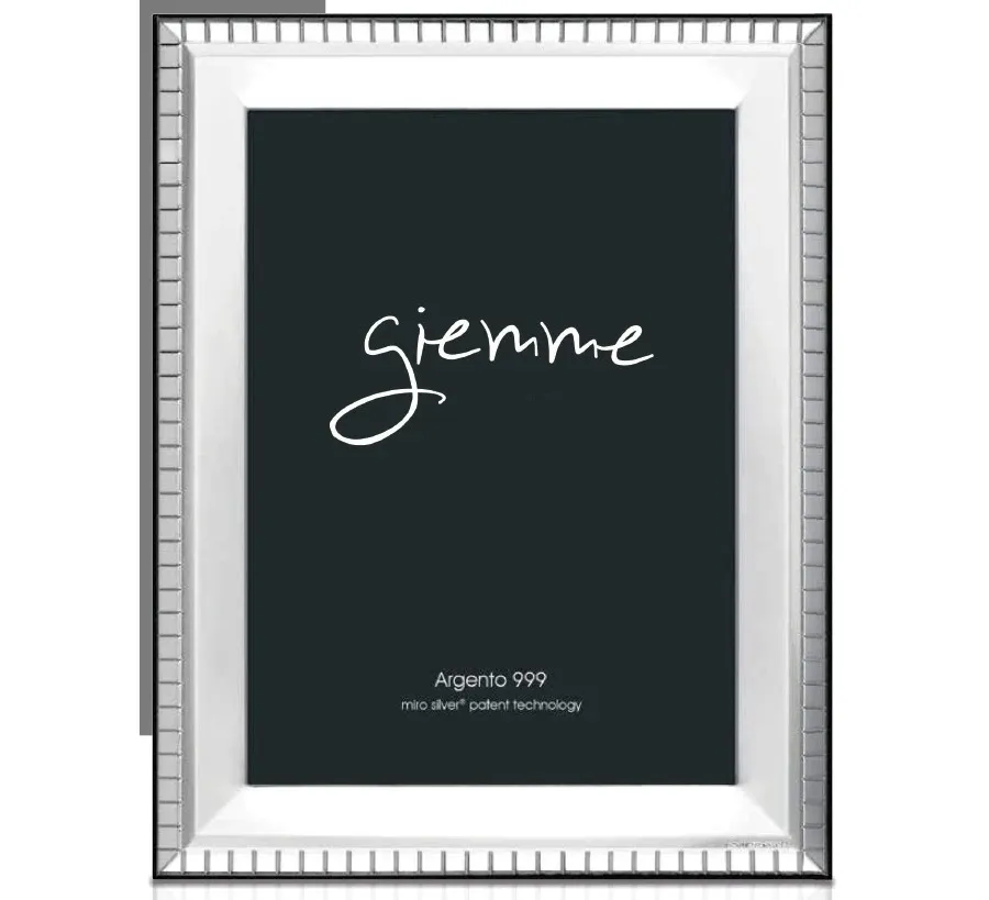 picture 1 Exclusive photo frame 18x24 cm in silver color with small square decorations