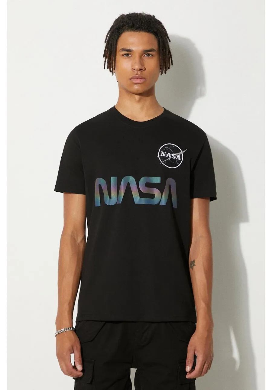 obrazek 1 Alpha Industries t-shirt bawełniany kolor czarny z nadrukiem 178501RR.03-Black