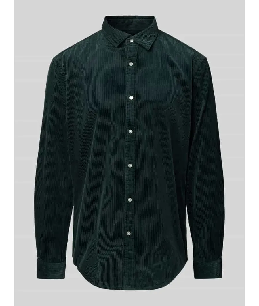 obrazek 1 Koszula sztruksowa o kroju tailored fit z kołnierzykiem typu kent