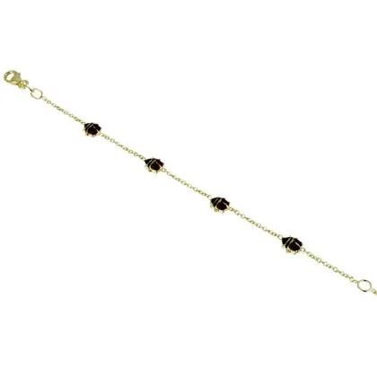 Zdjęcie Piękna dziecięca emaliowana bransoletka biedronka