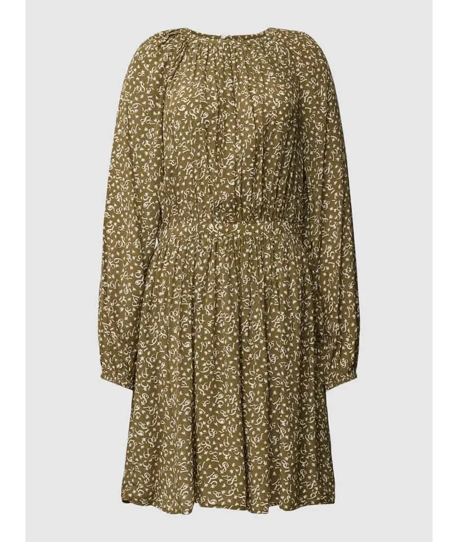 obrazek 1 Sukienka o długości do kolan z wiskozy z nadrukiem na całej powierzchni