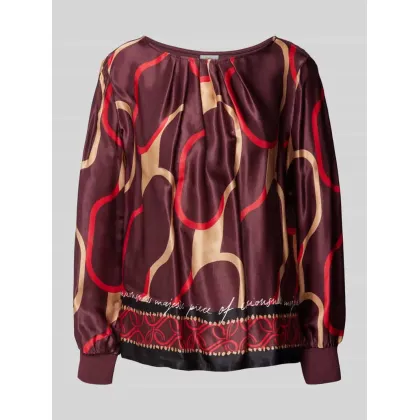 Zdjęcie Bluzka o luźnym kroju z czystej wiskozy z marszczonymi detalami