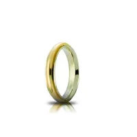 Picture A wonderful Italian wedding ring made of white and yellow gold, 4mm