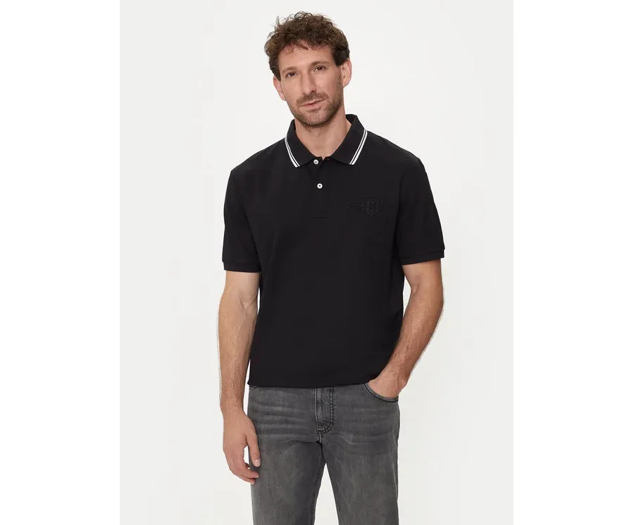 obrazek 1 Gant Polo Contrast 2013039 Czarny Regular Fit