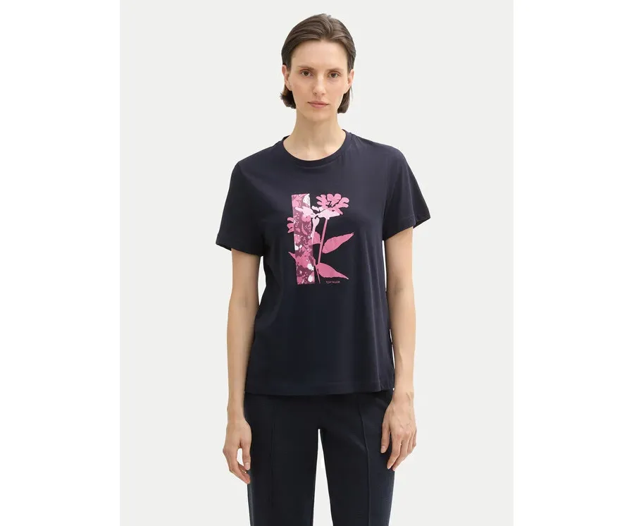 obrazek 1 Tom Tailor T-Shirt 1043104 Granatowy Regular Fit