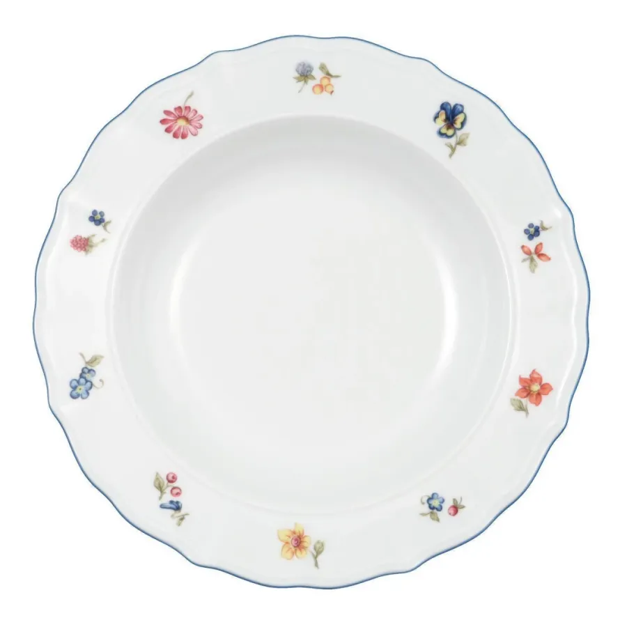 obrazek 2 Talerz głęboki do zupy z porcelany 22,5 cm zdobiony kwiatowym motywem – Seltmann Weiden