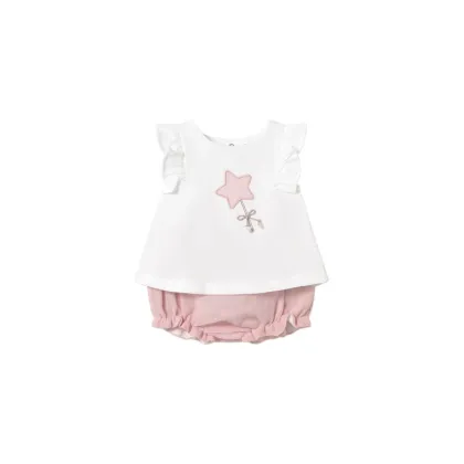 Zdjęcie Mayoral Komplet t-shirt i spodenki 1255 Różowy Regular Fit