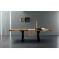 Zdjęcie Ekskluzywny rozkładany stół salonowy L. 180+50+50 P. 90 H. 75 cm – Zamagna Italia