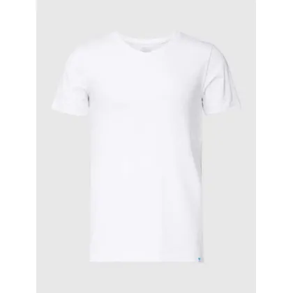 Zdjęcie T-shirt z dekoltem w serek model ‘Long Life Cotton T-shirt’