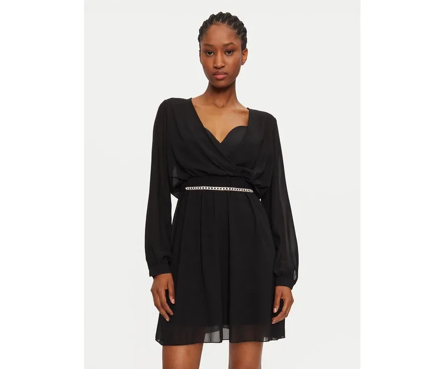 obrazek 1 Rinascimento Sukienka koktajlowa 1000769764990 Czarny Slim Fit