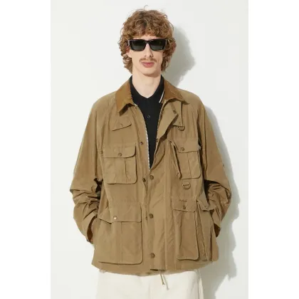 Zdjęcie Barbour kurtka bawełniana Modified Transport Casual kolor beżowy przejściowa MCA0966