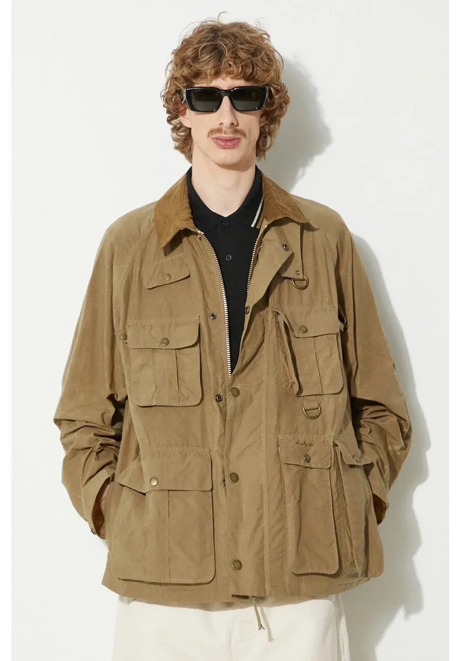 obrazek 1 Barbour kurtka bawełniana Modified Transport Casual kolor beżowy przejściowa MCA0966