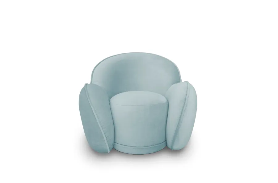 obrazek 1 Designerski błękitny fotel do pokoju dziecka