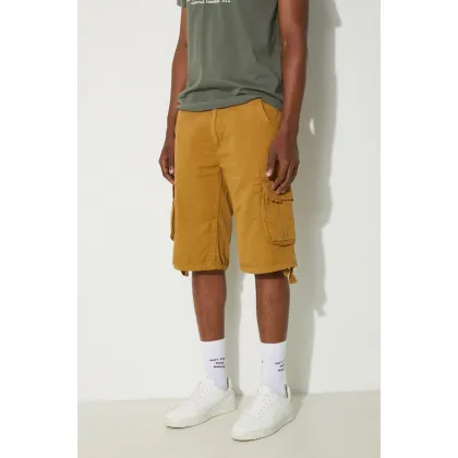 Zdjęcie Alpha Industries szorty bawełniane Jet Short kolor brązowy 191200.13-BRAZOWY
