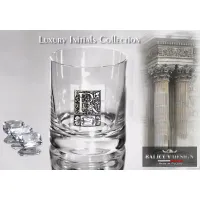 Zdjęcie Szklanka do whisky dla konesera z kryształem fasetowanym i inicjałami