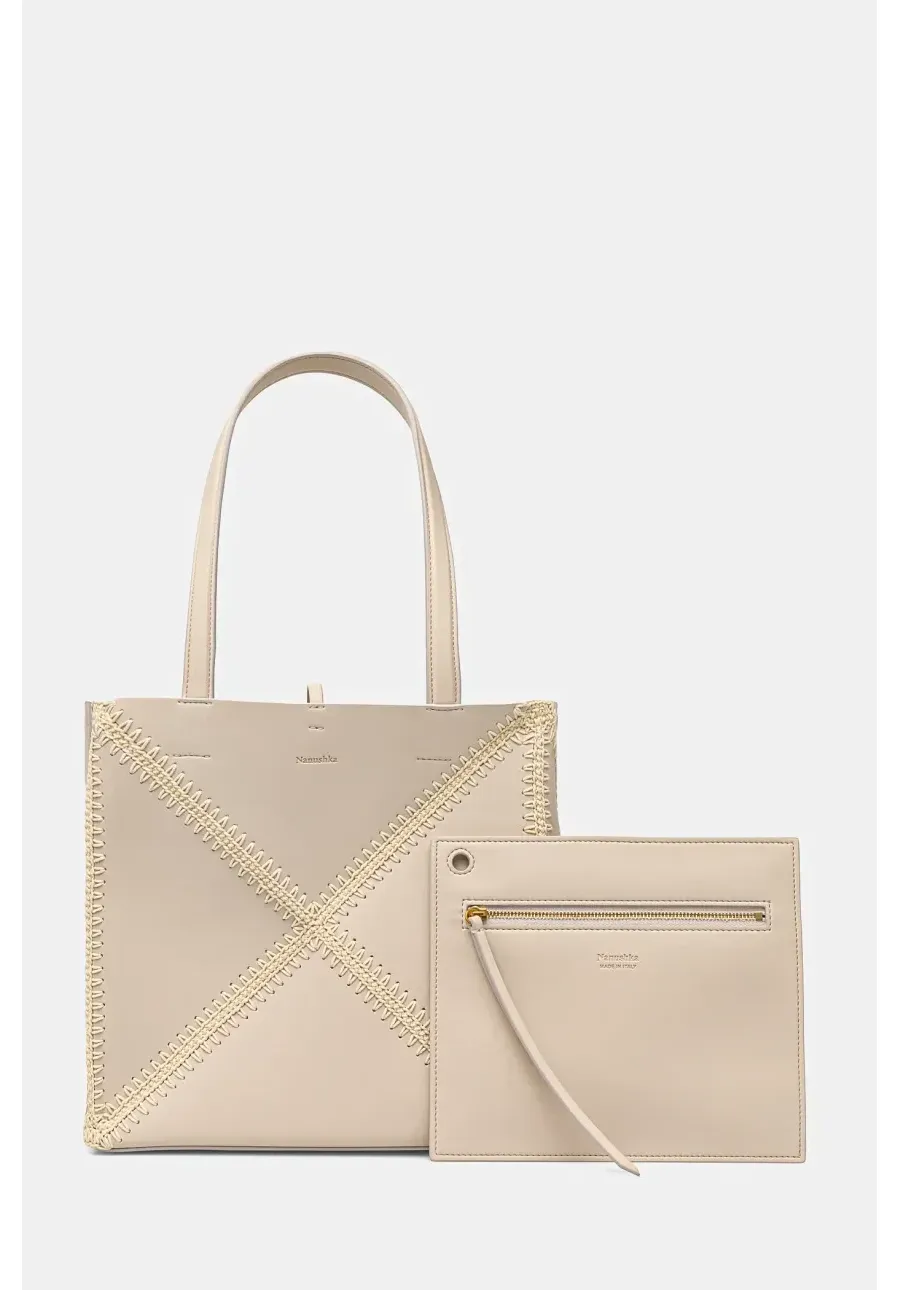 obrazek 1 Nanushka torebka THEORIGAMITOTE kolor beżowy NW23CRBG00871
